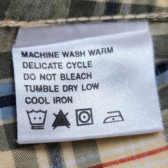 Liz Claiborne Lizwear Green and Blue Plaid  3/4 Sleeve Blouse Women Size Small - Picture 12 of 14